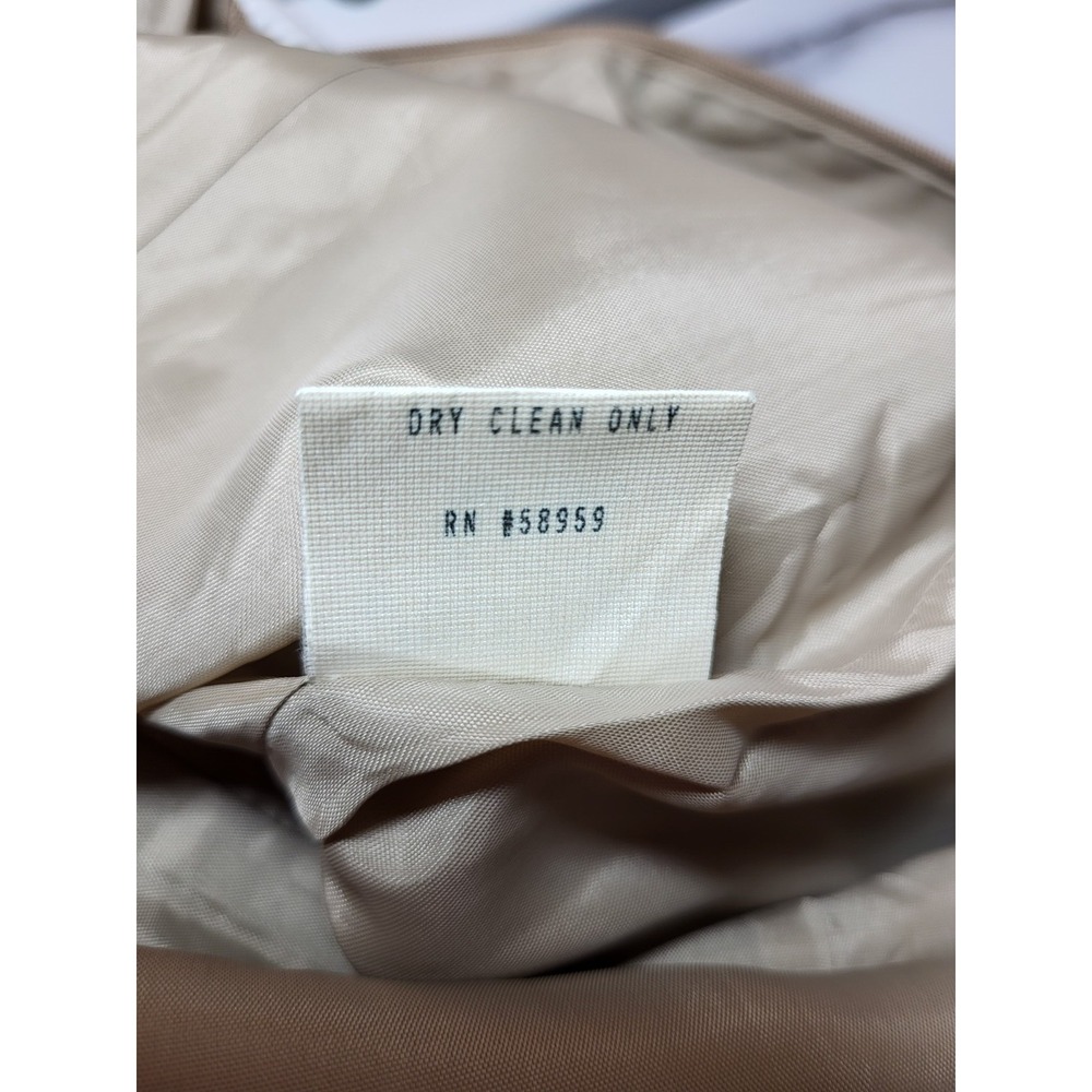 Breeches Natural Linen Maxi Sheath Dress Rear Zip Front Slit USA Size 6 Neutral‎ - Picture 5 of 8